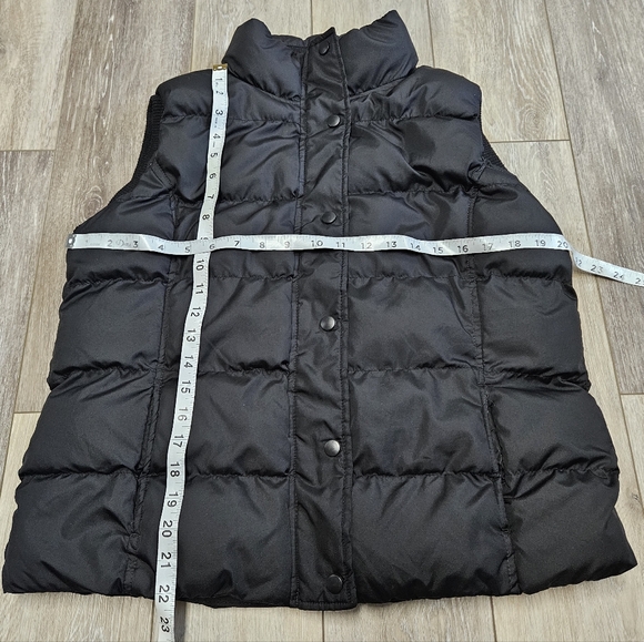 Faded Glory Black Puffer Vest Fleece Lined Women's Large Gorpcore Pockets Winter - Picture 3 of 8